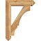 Ekena Millwork Balboa Arts and Crafts Rough Sawn Bracket w/ Offset Brace, Western Red Cedar, 6"W x 22"D x 30"H BKT0604X22X30BOA03RWR - alternate 4